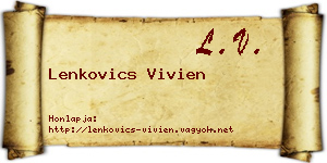 Lenkovics Vivien névjegykártya